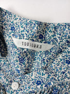 TOUJOURS  トゥジュー  リバティ 柄  チュニック ブラウス シャツ  トップス  花柄  ブルー  1  (12M＋4813) 【中古】