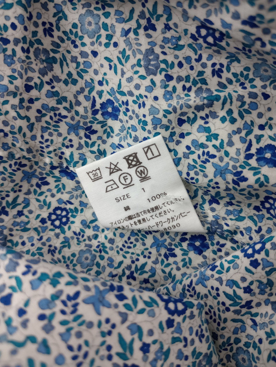 TOUJOURS  トゥジュー  リバティ 柄  チュニック ブラウス シャツ  トップス  花柄  ブルー  1  (12M＋4813) 【中古】