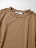 UNIVERSAL TISSU  ユニヴァーサルティシュ  ソルシールド ハイゲージ 天竺BIGスリーブ Tシャツ  トップス カットソー   ベージュ (12M＋4809)  【中古】