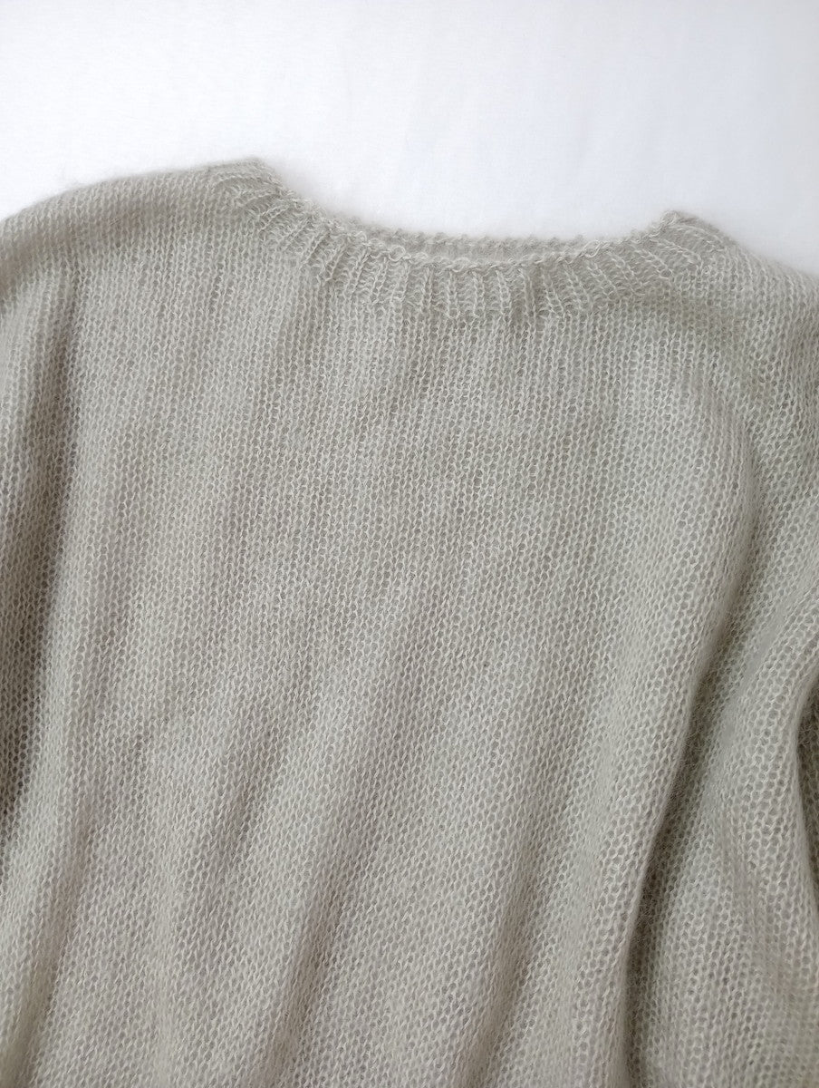 Koton  コトン  シルク モヘア プルオーバー  長袖  ニット  トップス  カーキ ベージュ   ONESIZE   【中古】