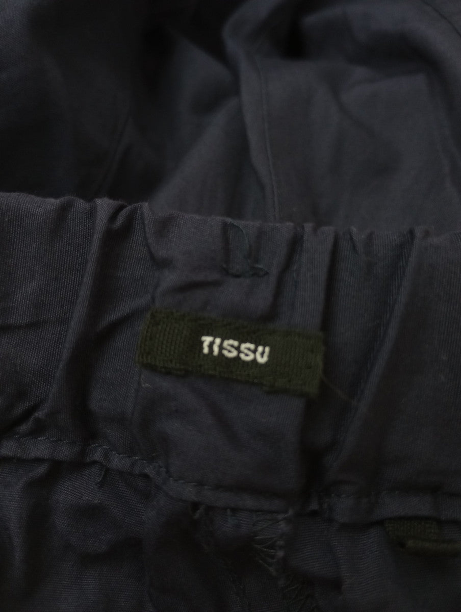 UNIVERSAL TISSU ユニヴァーサルティシュ コットン ブロード タック パンツ ネイビー 【中古】