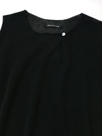 mizuiro ind ミズイロインド crew neck vest クルーネック ニット ベスト トップス  黒 ブラック 【中古】