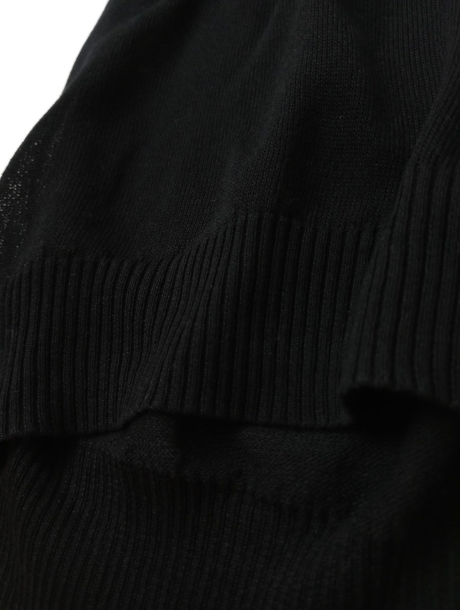 mizuiro ind ミズイロインド crew neck vest クルーネック ニット ベスト トップス  黒 ブラック 【中古】