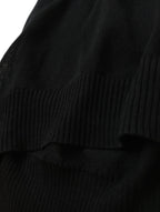 mizuiro ind ミズイロインド crew neck vest クルーネック ニット ベスト トップス  黒 ブラック 【中古】