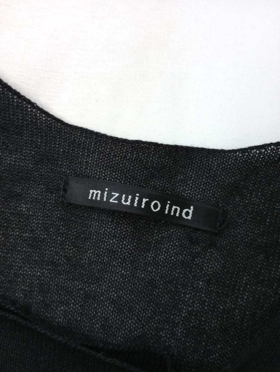 mizuiro ind ミズイロインド crew neck vest クルーネック ニット ベスト トップス  黒 ブラック 【中古】