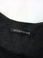 mizuiro ind ミズイロインド crew neck vest クルーネック ニット ベスト トップス  黒 ブラック 【中古】