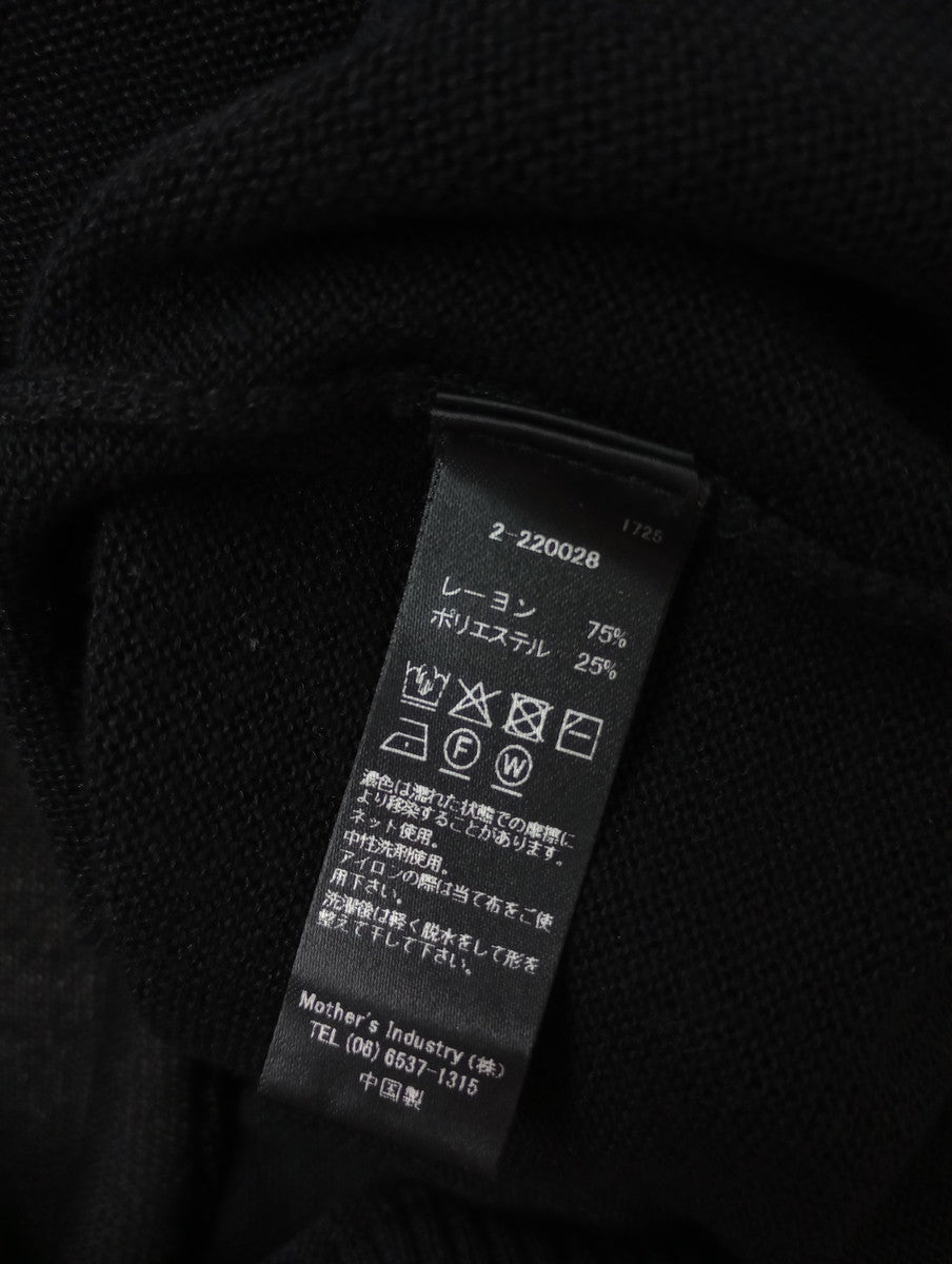 mizuiro ind ミズイロインド crew neck vest クルーネック ニット ベスト トップス  黒 ブラック 【中古】