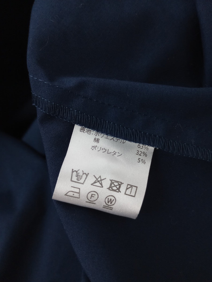 avec deuxclefs アヴェクデュクレ  半袖  シャツ ブラウス   トップス  ネイビー  M (12M＋4811)  【中古】