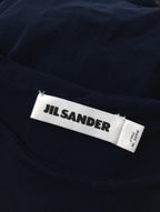 JIL SANDER ジルサンダー ノースリーブ ギャザー ロング マキシ ワンピース ネイビー  38 【中古】
