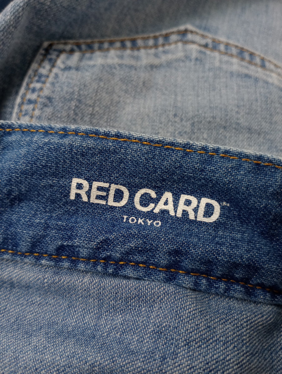 RED CARD レッドカード  Relaxy Slogan リラクシー スロー デニムパンツ ライトブルー  23  【中古】