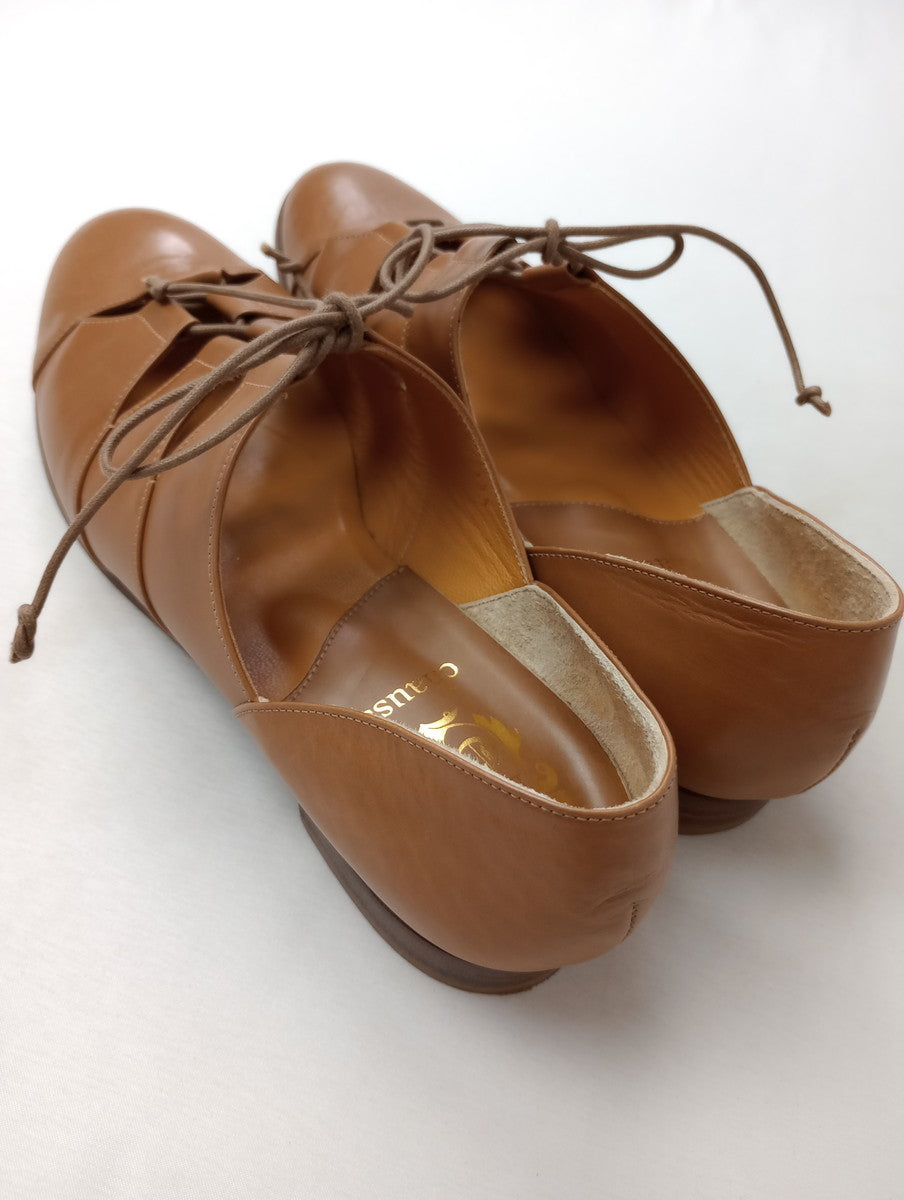chausser ショセ レザー ギリーシューズ  靴 フラット  23.5  【中古】