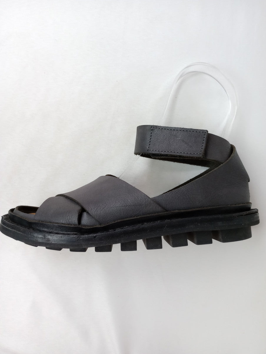 trippen トリッペン LAGOS バックストラップ サンダル  靴 レザー  ダーク グレー 37   (CM＋4812) 【中古】
