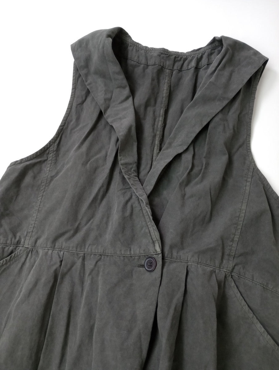 nest Robe  ネストローブ  Cotton Linen Typewriter Garment Dye Salopette  コットン リネン タイプライター ガーメントダイ サロペット オールインワン パンツ  グレー  【中古】