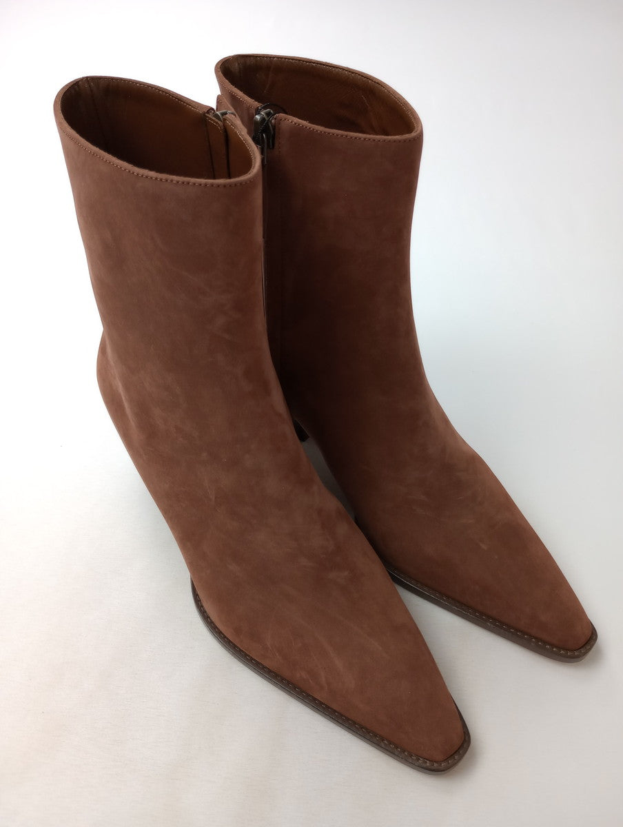 新品 MANOLO BLAHNIK マノロブラニク ALIERA アリエラ スエード アンクル ブーツ 靴  ブラウン 37 1/2 【中古】