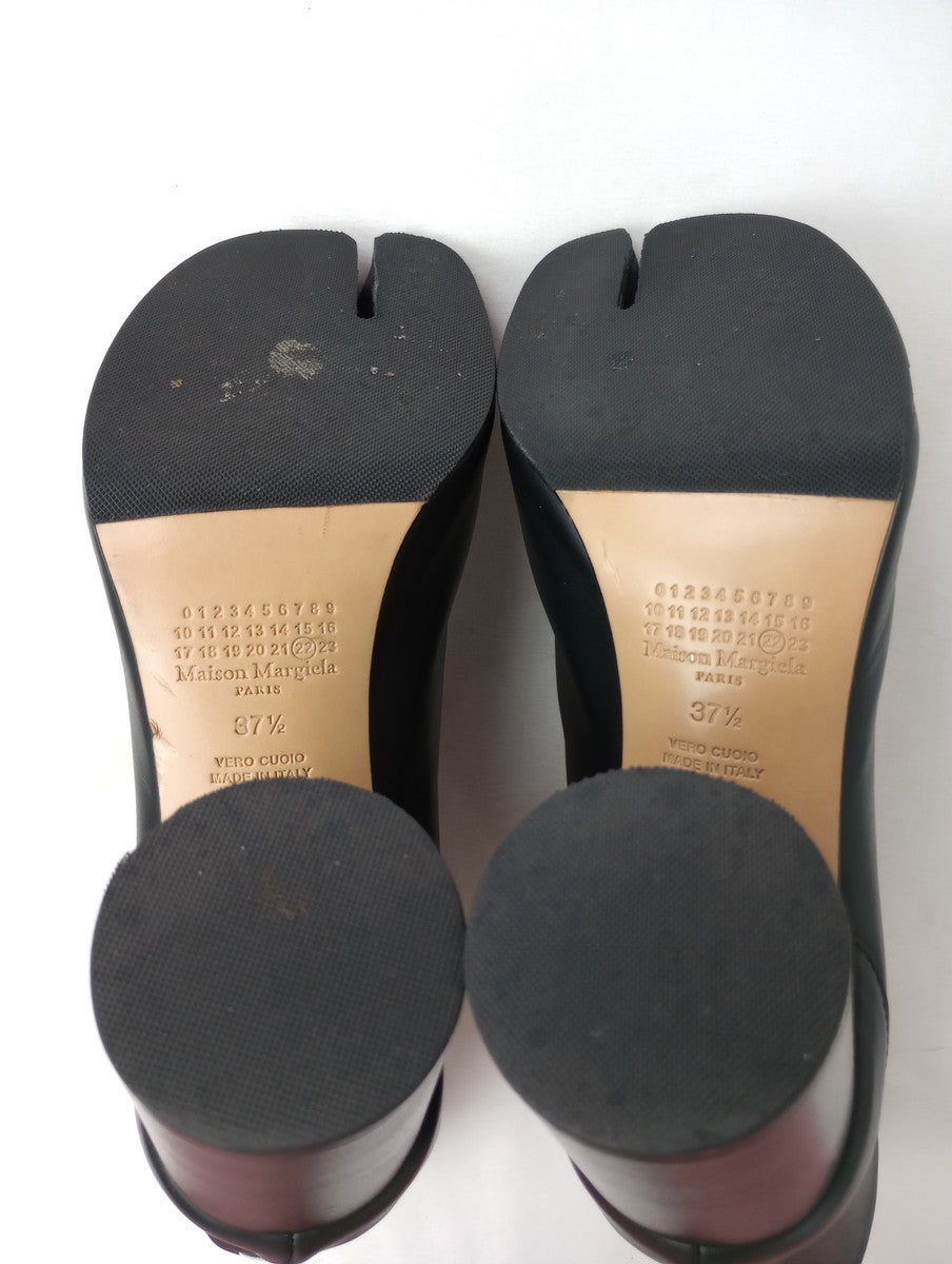 Maison Margiela メゾンマルジェラ 足袋 ブーツ 靴 レザー ヒール 黒 ブラック 37 1/2 【中古】