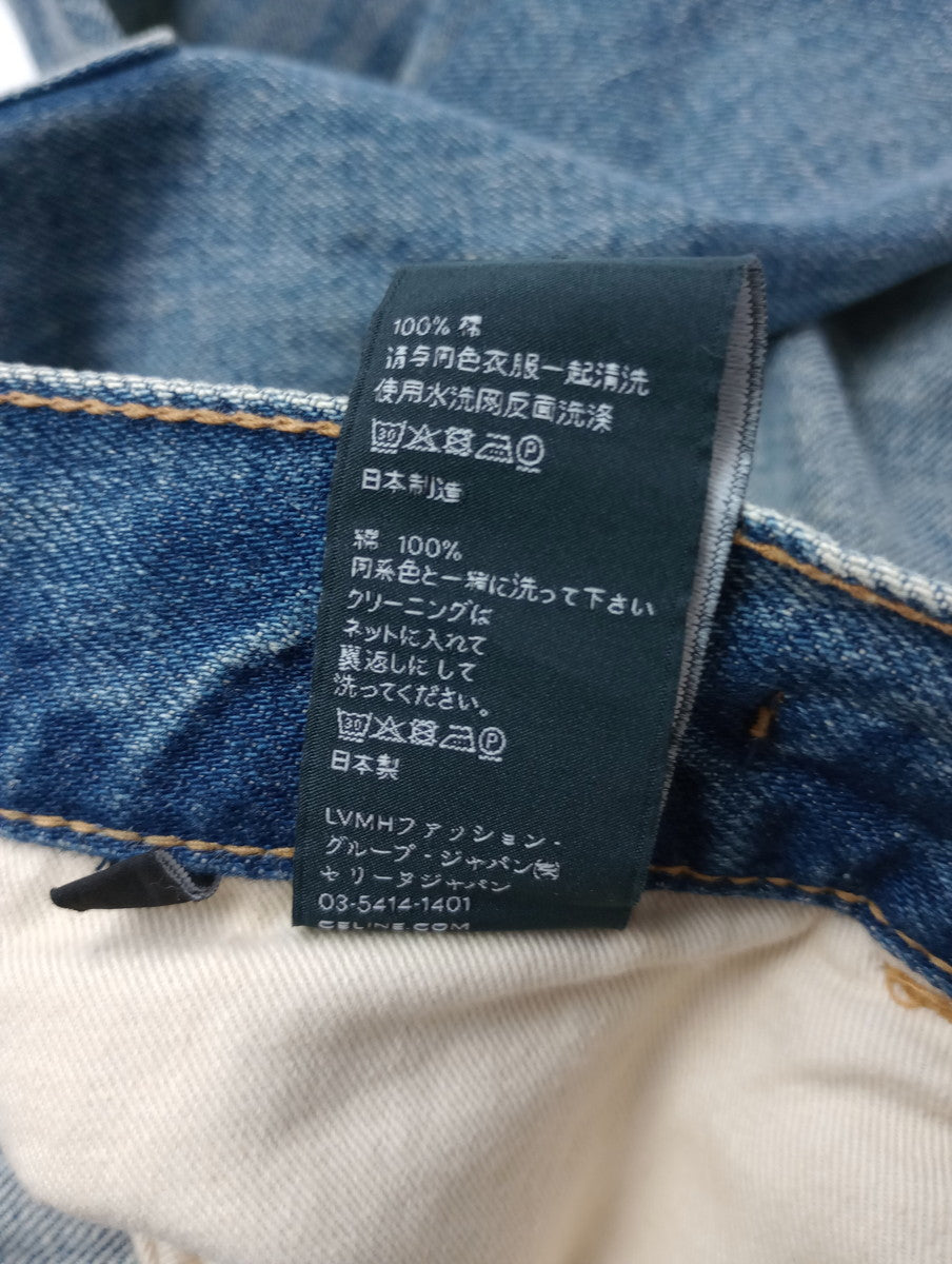 CELINE  セリーヌ  ディラン  ジーンズ  ユニオンウォッシュ   ビット付  デニム パンツ 28 ライトブルー   【中古】