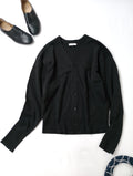 ATON エイトン 50/2 NATURAL DYE ORGANIC | Vネック カーディガン 羽織  黒 ブラック  02  【中古】