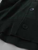 ATON エイトン 50/2 NATURAL DYE ORGANIC | Vネック カーディガン 羽織  黒 ブラック  02  【中古】
