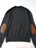 Maison Margiela メゾンマルジェラ ELBOW PATCH SWEATER エルボー パッチ セーター ニット 長袖 トップス グレー ブラウン  【中古】