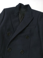 CELINE  セリーヌ  ダブル ブレスト チェスター ロング コート  ネイビー 38  【中古】