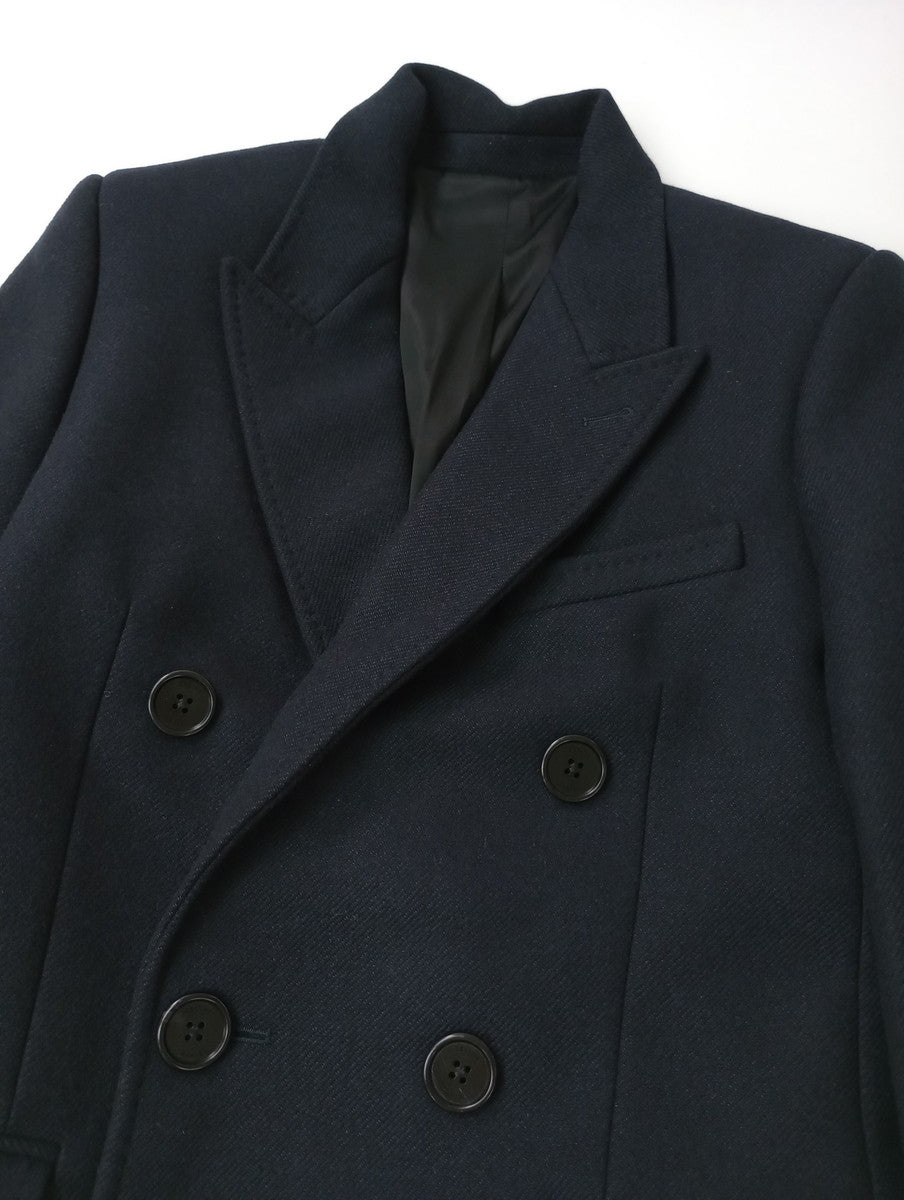 CELINE  セリーヌ  ダブル ブレスト チェスター ロング コート  ネイビー 38  【中古】