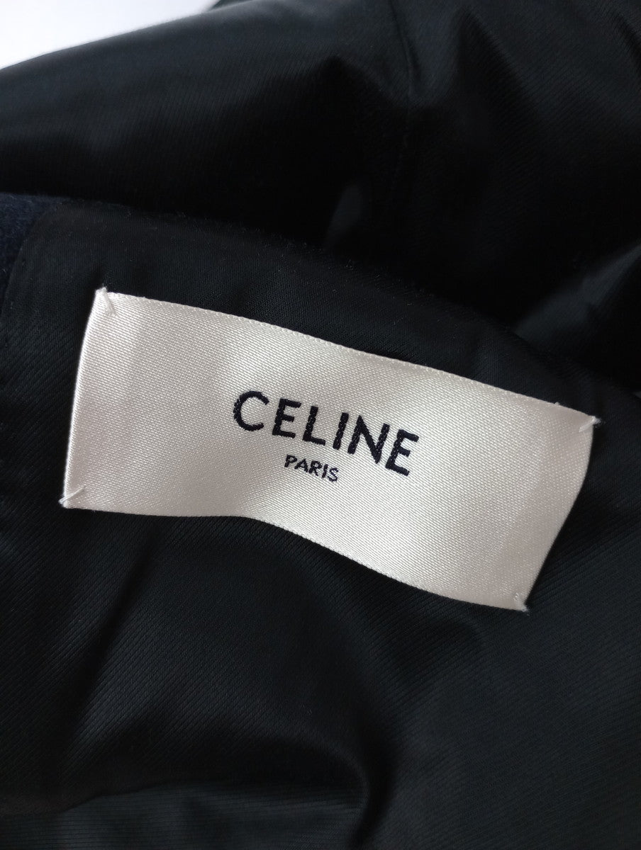 CELINE  セリーヌ  ダブル ブレスト チェスター ロング コート  ネイビー 38  【中古】