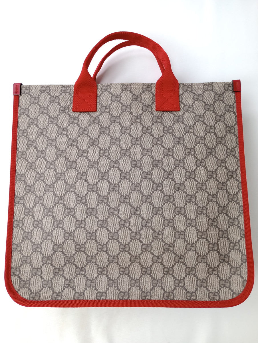 GUCCI  グッチ  チルドレンズ  ヒグチ ユウコ  スペシャル コレクション  GG トート バッグ  猫  ねこ  赤 【中古】