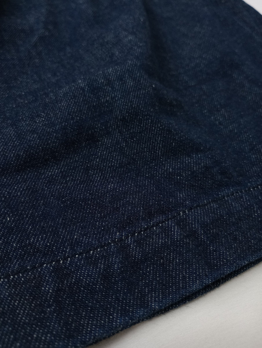 atelier naruse アトリエナルセ cotton denim tuck pants コットン 綿 100％ デニム タック パンツ ネイビー  【中古】