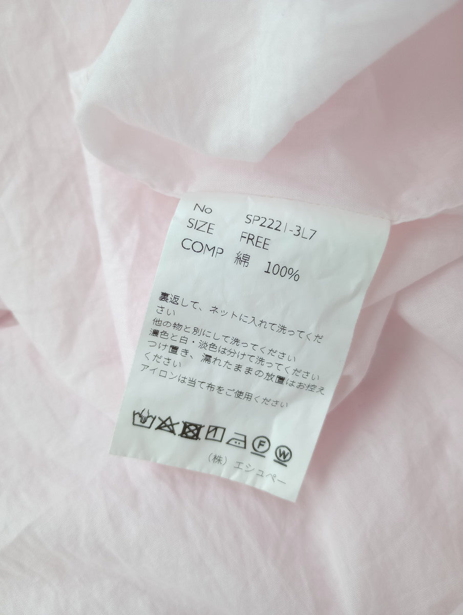 SP エシュペー チャーチスモックブラウス ピンク プルオーバー シャツ 長袖 トップス  ピンク 【中古】