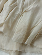 suzuki takayuki スズキタカユキ long skirt リネン 麻 100％ ギャザー ロング スカート 生成り  【中古】