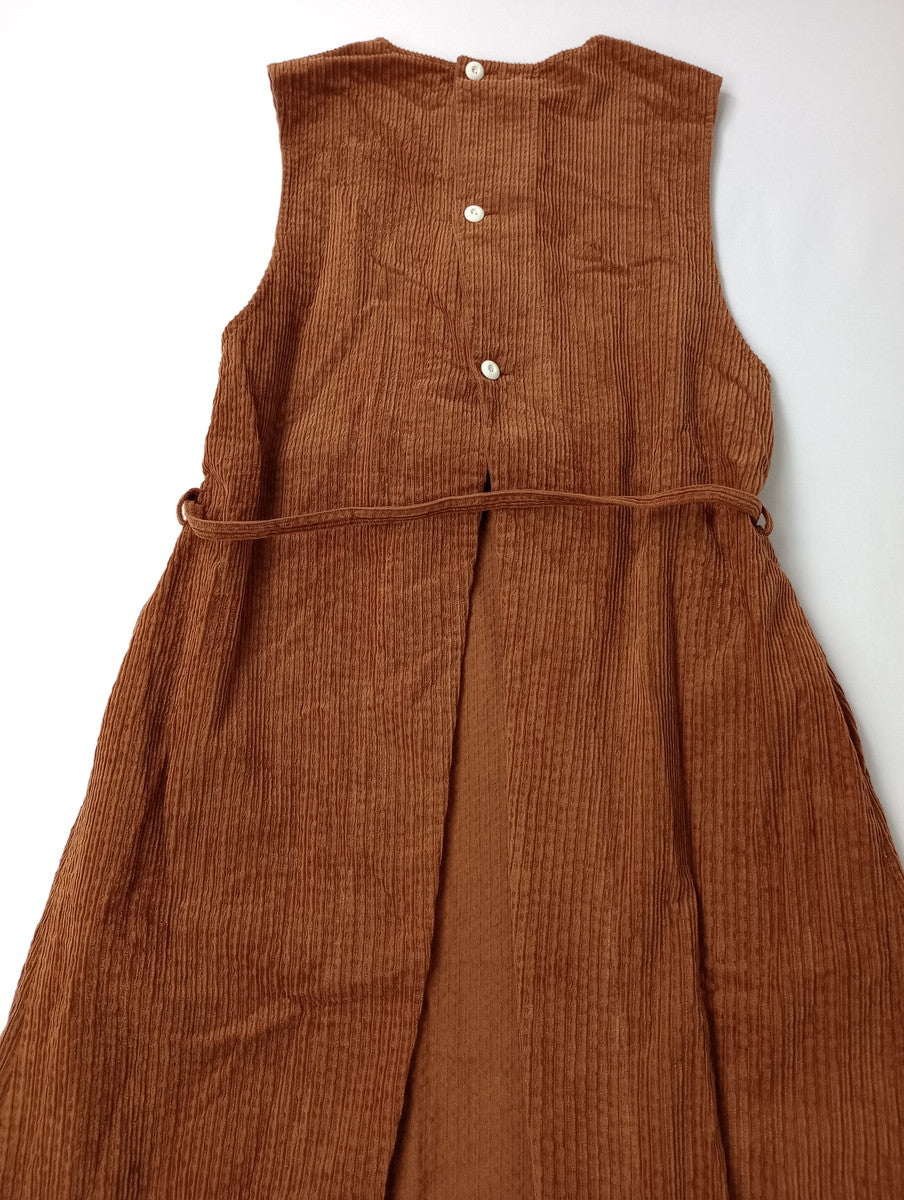SUSURI ススリ moule long vest ムールロングベスト コーデュロイ ブラウン  1 【中古】