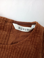 SUSURI ススリ moule long vest ムールロングベスト コーデュロイ ブラウン  1 【中古】