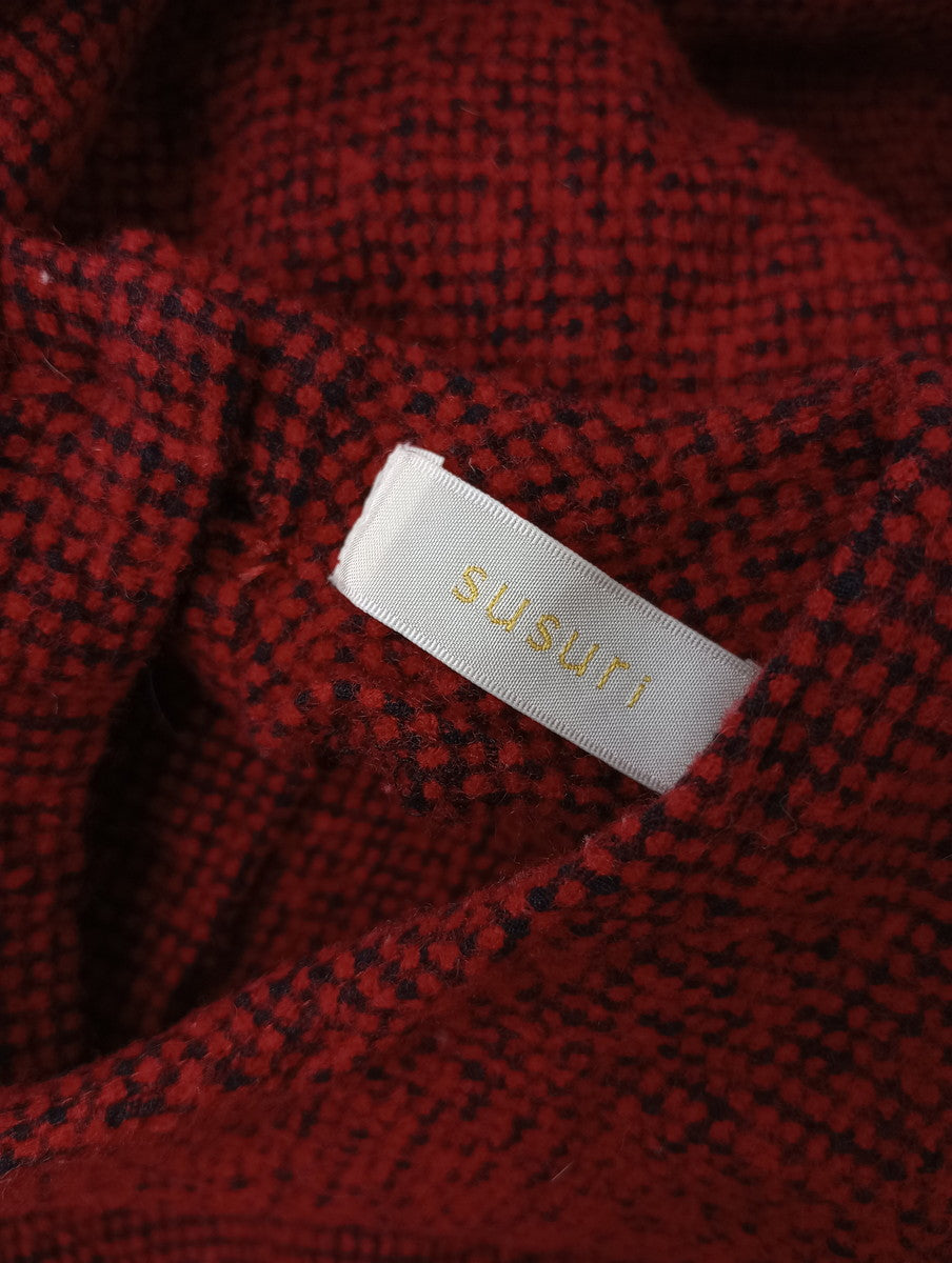 SUSURI ススリ ウール フリッパー ワンピース 赤  1 【中古】
