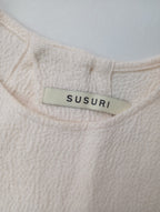 SUSURI ススリ コットン ムール ベスト トップス アイボリー  1 【中古】