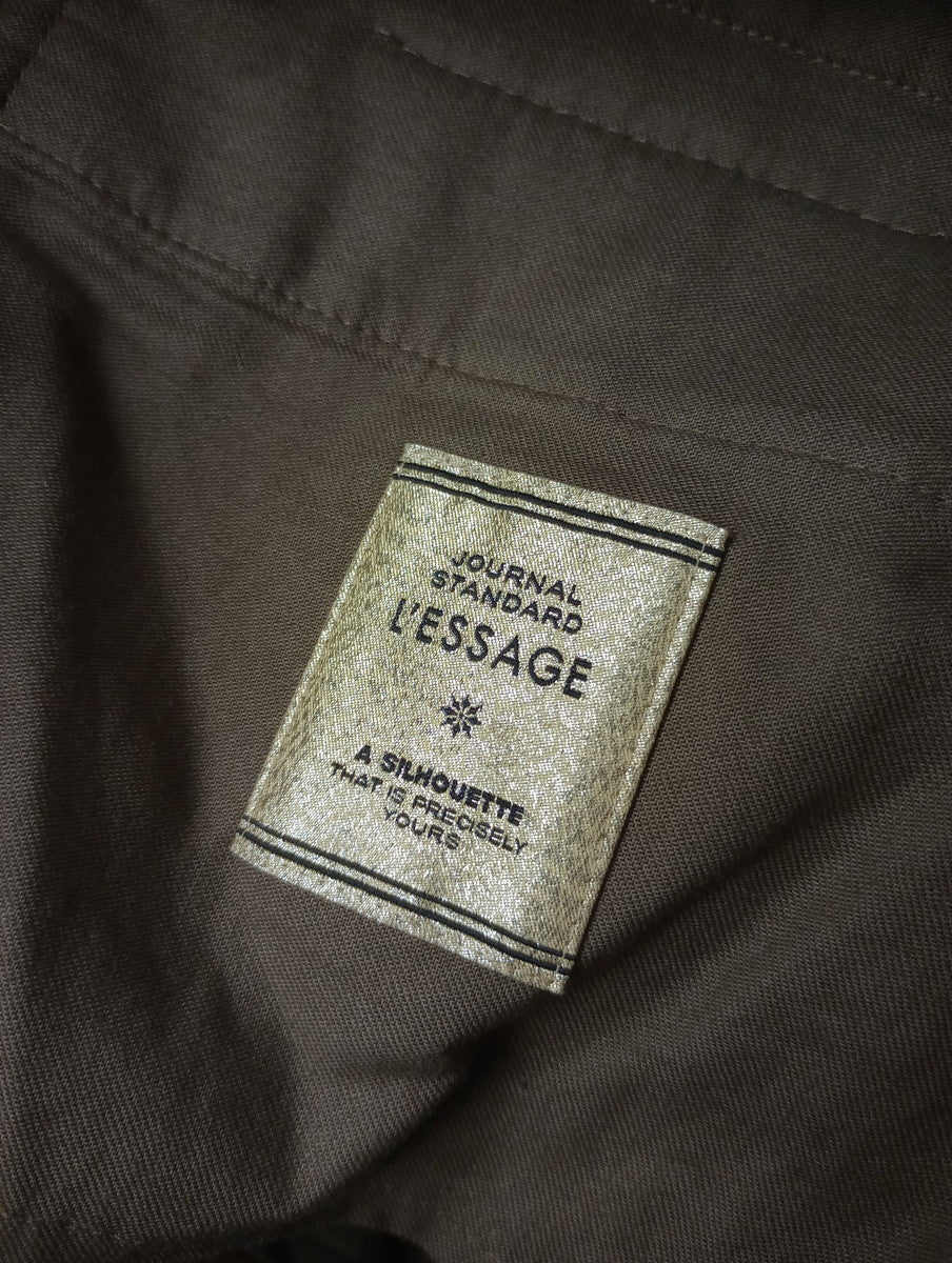 JOURNAL STANDARD L'ESSAGE ジャーナルスタンダード  レサージュ  ストレッチ コーデュロイ  2タック パンツ ブラウン  38  【中古】
