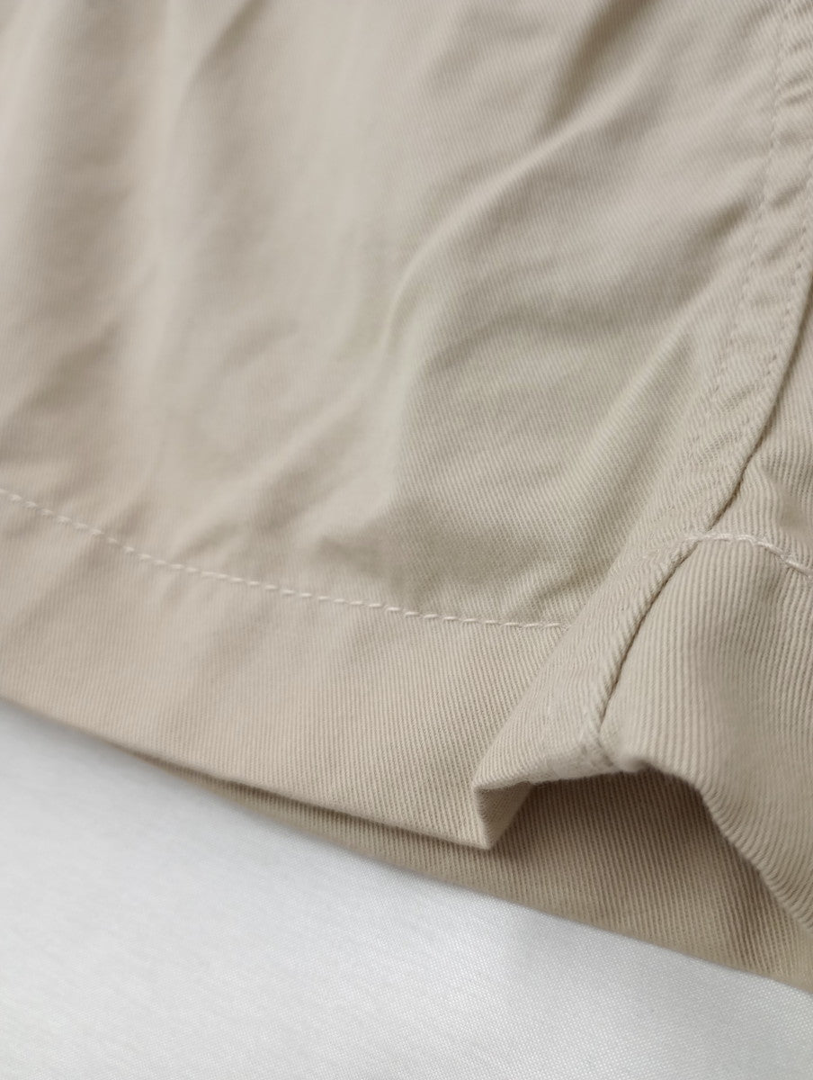 Drawer ドゥロワー RESORT1チノバックギャザーパンツ ワイド ジッパーフライ  ベージュ 40  【中古】