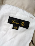 Drawer ドゥロワー RESORT1チノバックギャザーパンツ ワイド ジッパーフライ  ベージュ 40  【中古】