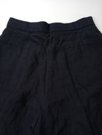 Drawer ドゥロワー リネン シルク パンツ 40  ダークネイビー  【中古】