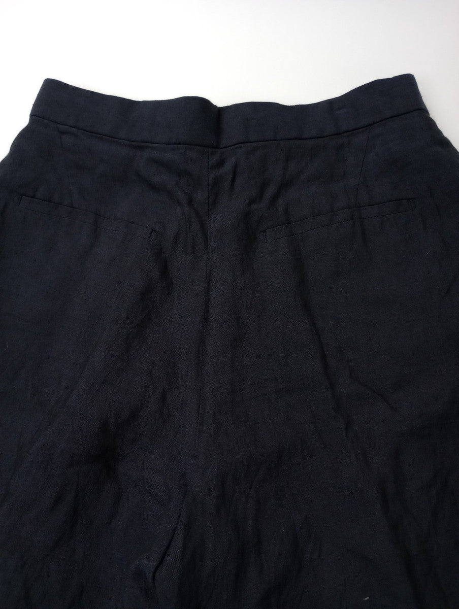 Drawer ドゥロワー リネン シルク パンツ 40  ダークネイビー  【中古】