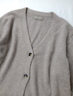 MARGARET HOWELL マーガレットハウエル CASHMERE COTTON KNIT カシミヤ コットン ニットカーディガン 2 グレージュ  【中古】
