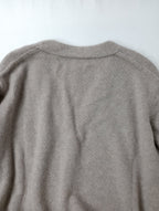MARGARET HOWELL マーガレットハウエル CASHMERE COTTON KNIT カシミヤ コットン ニットカーディガン 2 グレージュ  【中古】