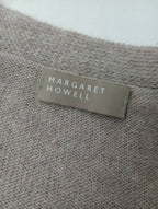 MARGARET HOWELL マーガレットハウエル CASHMERE COTTON KNIT カシミヤ コットン ニットカーディガン 2 グレージュ  【中古】