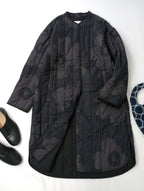 Marimekko マリメッコ ウニッコ 花柄  中綿 ノーカラー コート XXS  【中古】