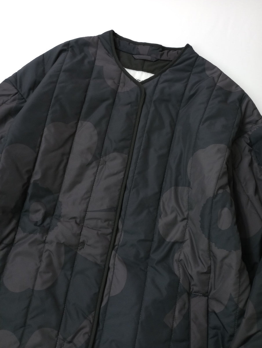 Marimekko マリメッコ ウニッコ 花柄  中綿 ノーカラー コート XXS  【中古】