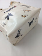 TEMBEA テンベア PAPER TOTE SMALL（ DOG PRINT） アイボリー 犬柄 ドッグ 柄  【中古】