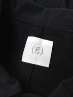 (g) グラム ガーゼ ナイロン ロング ステンカラーコート 黒 ブラック  【中古】