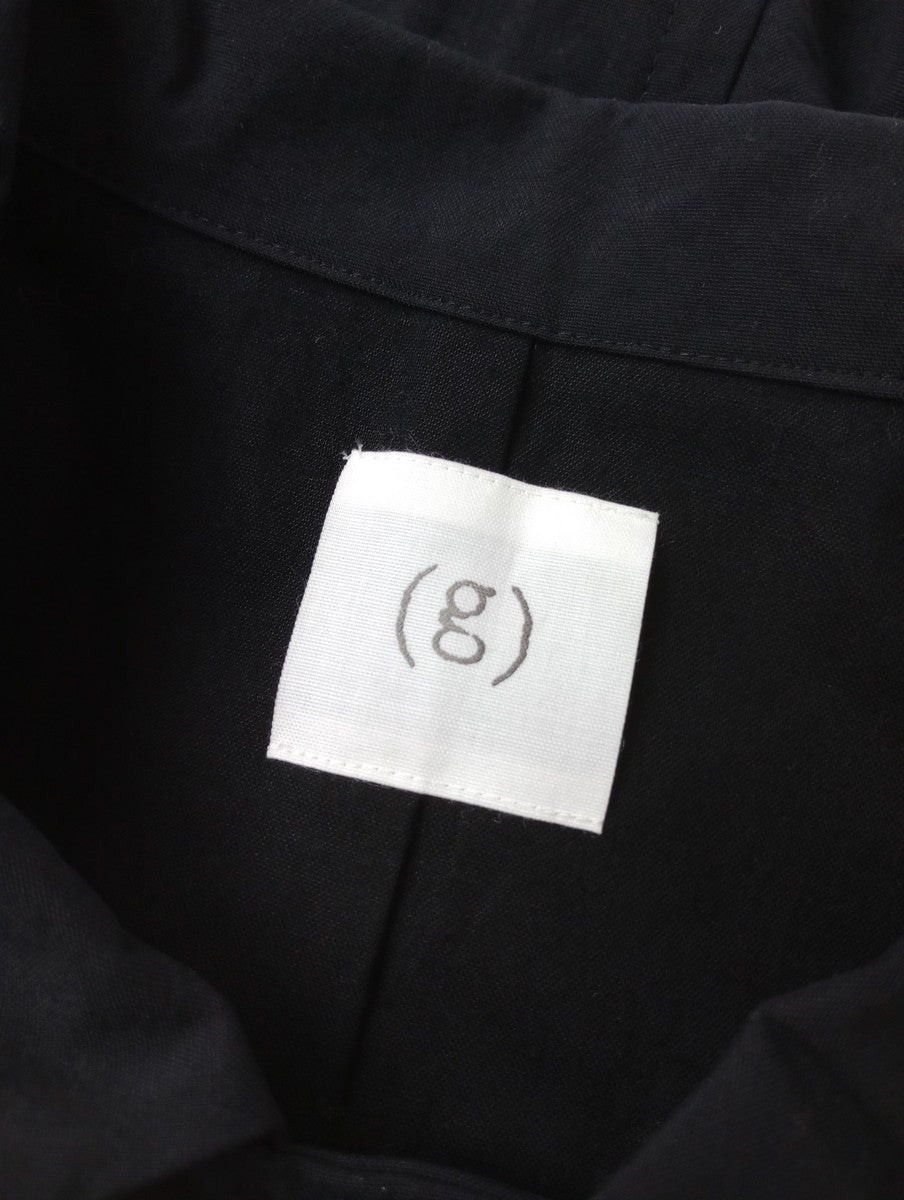 (g) グラム ガーゼ ナイロン ロング ステンカラーコート 黒 ブラック  【中古】