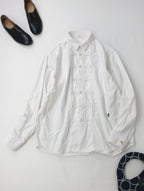 45R フォーティーファイブアール スーピマオックスの9088ノット長袖 シャツ チャイナ シノワズリ  白  【中古】