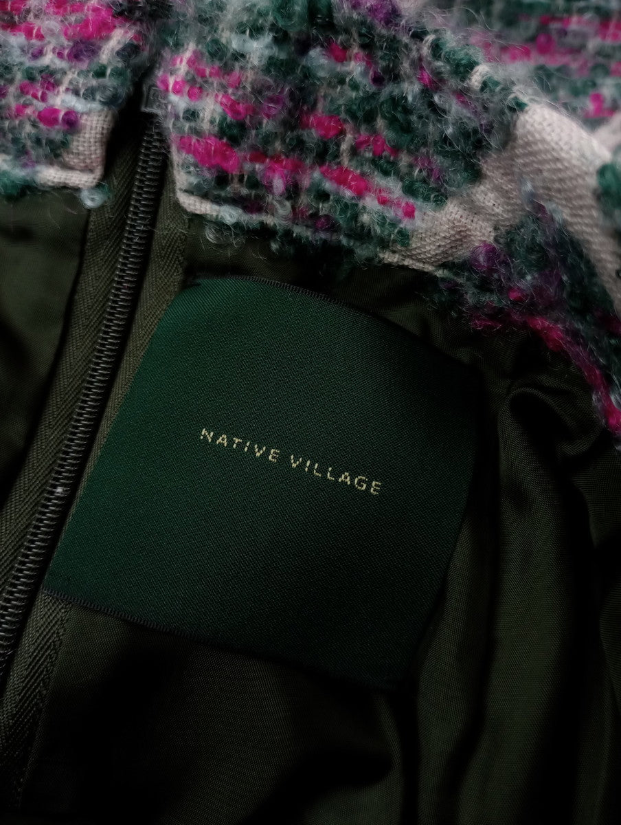 NATIVE VILLAGE ネイティブ ヴィレッジ モヘヤ ウール ロングスカート 【中古】