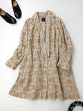 mina perhonen ミナペルホネン luna リネン シルク ロング コート ベージュ イエロー 38   【中古】